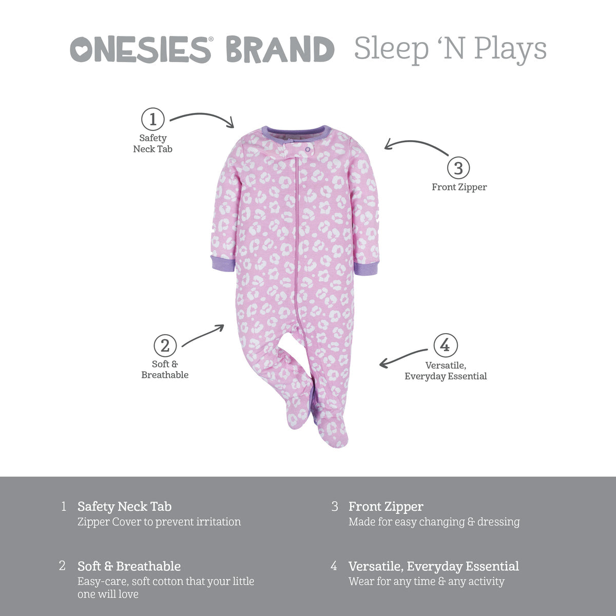 4-Pack Baby Girls Rainbow Floral Sleep 'N Plays, view 7