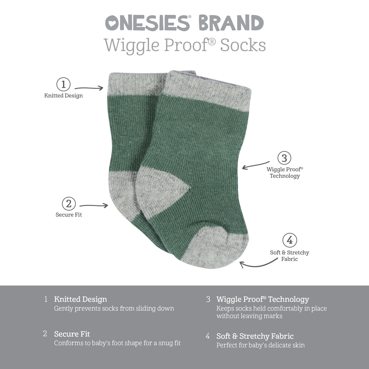 12-Pack Baby & Toddler Boys Unbearably Cute Jersey Crew Wiggle Proof Socks, view 14