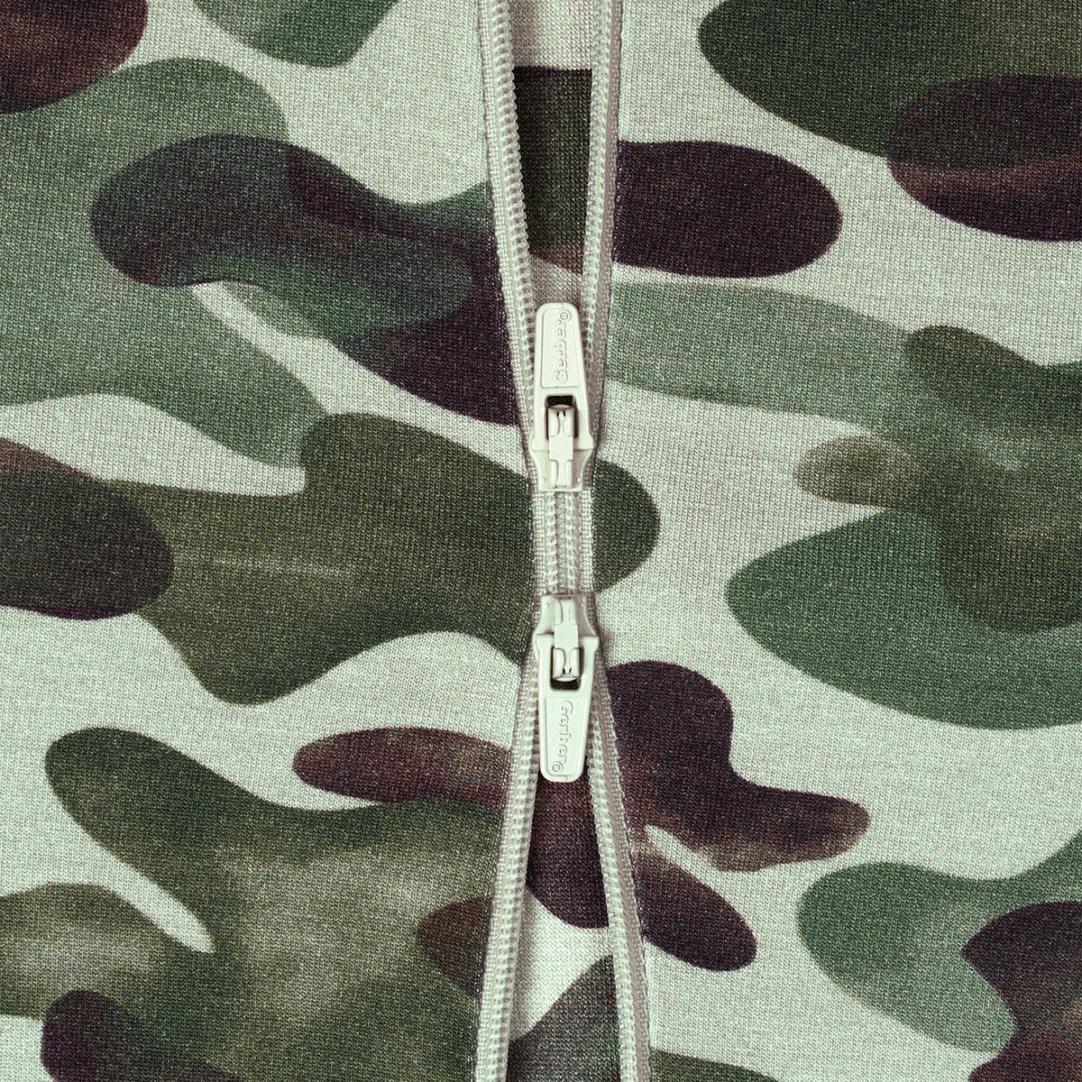 Baby & Toddler Hide & Seek Camo Buttery Soft Viscose Made from Eucalyptus Snug Fit Footed Pajamas, close-up detail 3