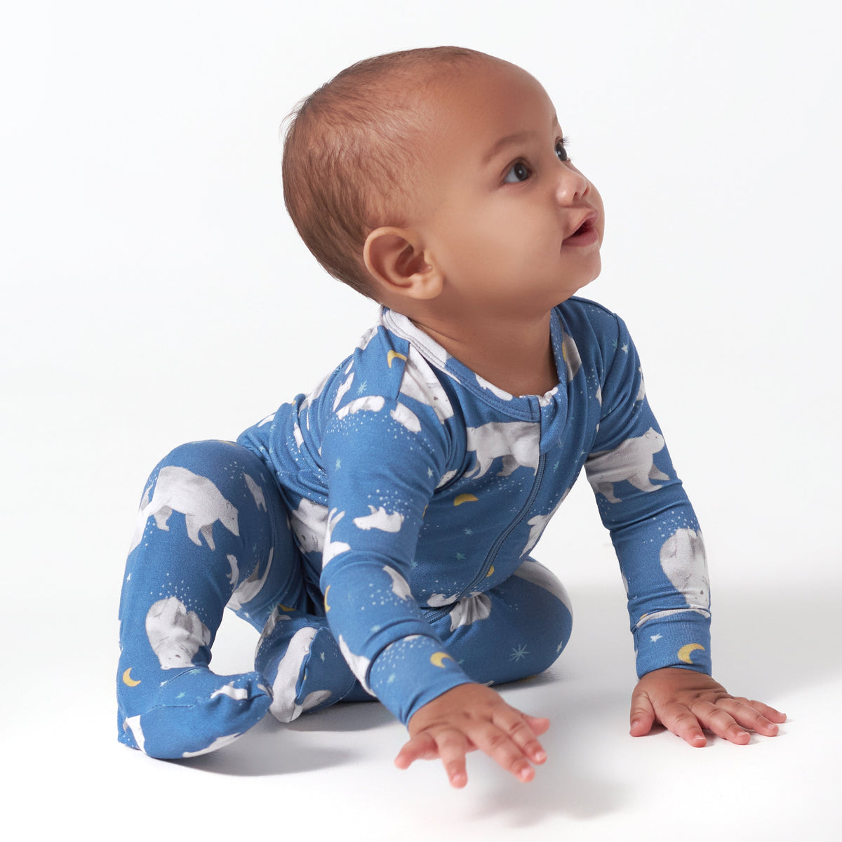 Baby & Toddler Polar Night Buttery Soft Viscose Made from Eucalyptus Snug Fit Footed Pajamas, lifestyle photo 2