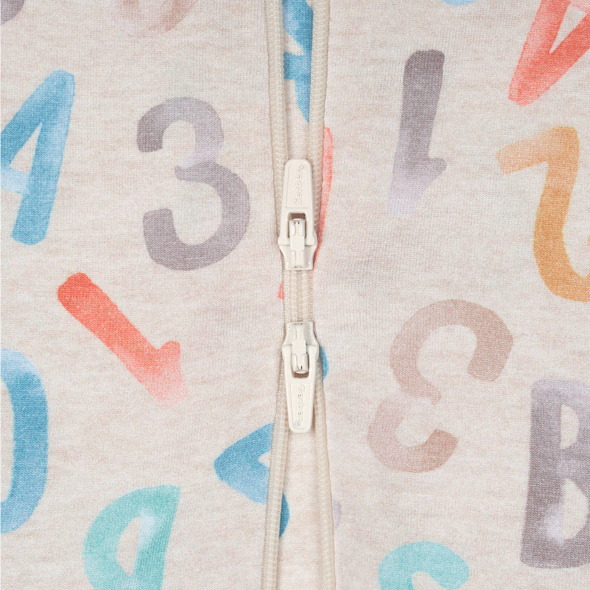 Baby & Toddler Alphabet Soup Buttery Soft Viscose Made from Eucalyptus Snug Fit Footed Pajamas, close-up detail 3