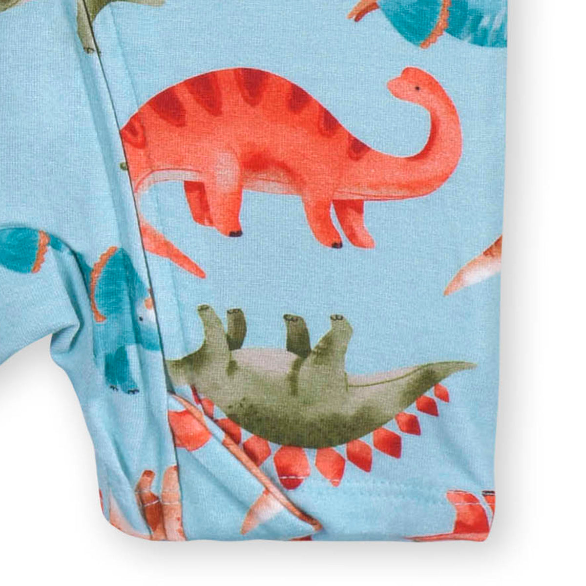 Baby Snugosaurous Buttery Soft Viscose Made from Eucalyptus Snug Fit Romper, close-up detail 2