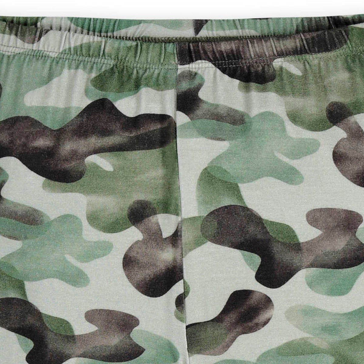 2-Piece Infant & Toddler Hide & Seek Camo Buttery Soft Viscose Made from Eucalyptus Snug Fit Pajamas, close-up detail 2