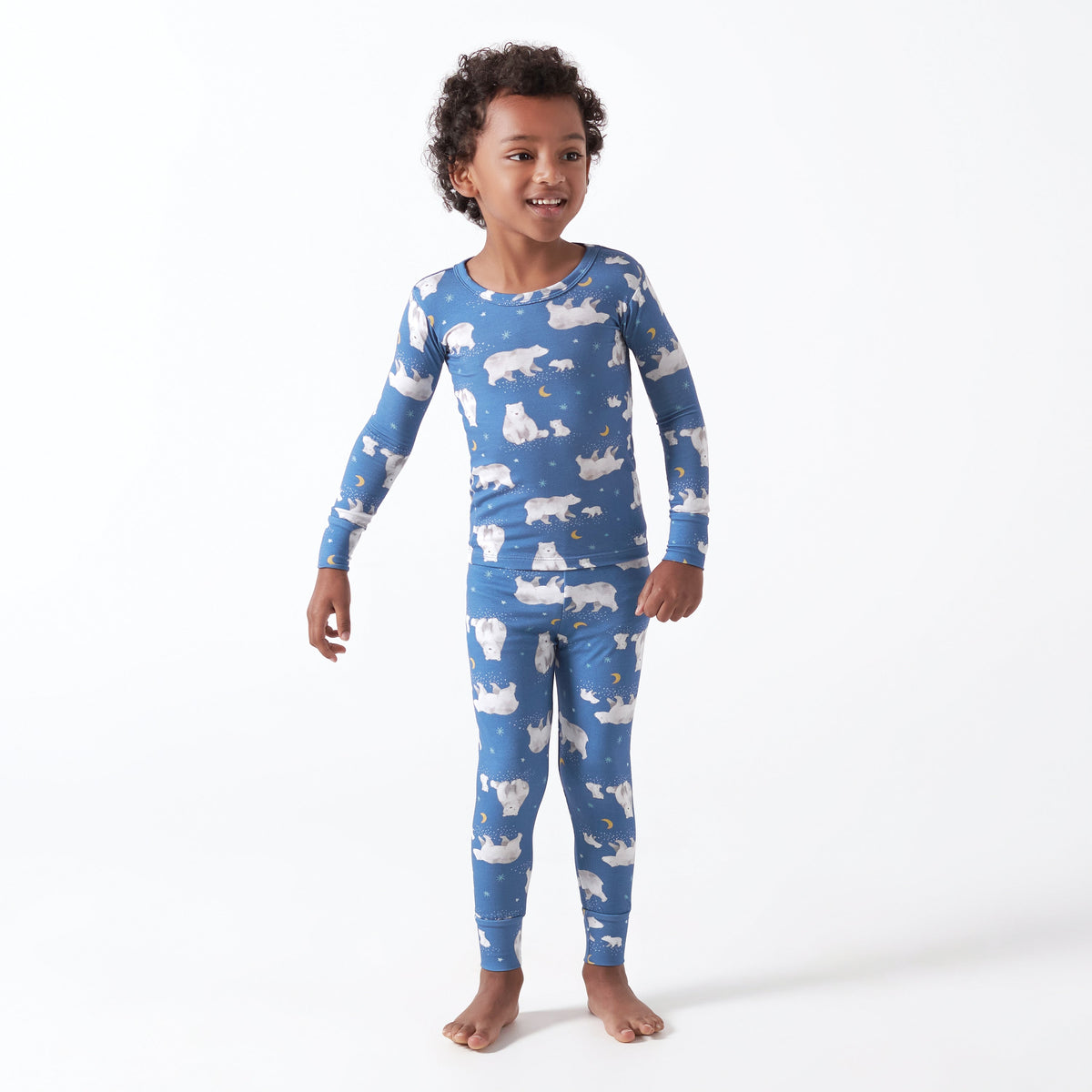 2-Piece Infant & Toddler Polar Night Buttery Soft Viscose Made from Eucalyptus Snug Fit Pajamas, lifestyle photo 1