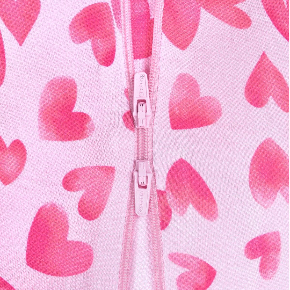 Baby & Toddler Girls Heartfelt Buttery Soft Viscose Made from Eucalyptus Snug Fit Footed Pajamas, close-up detail 3