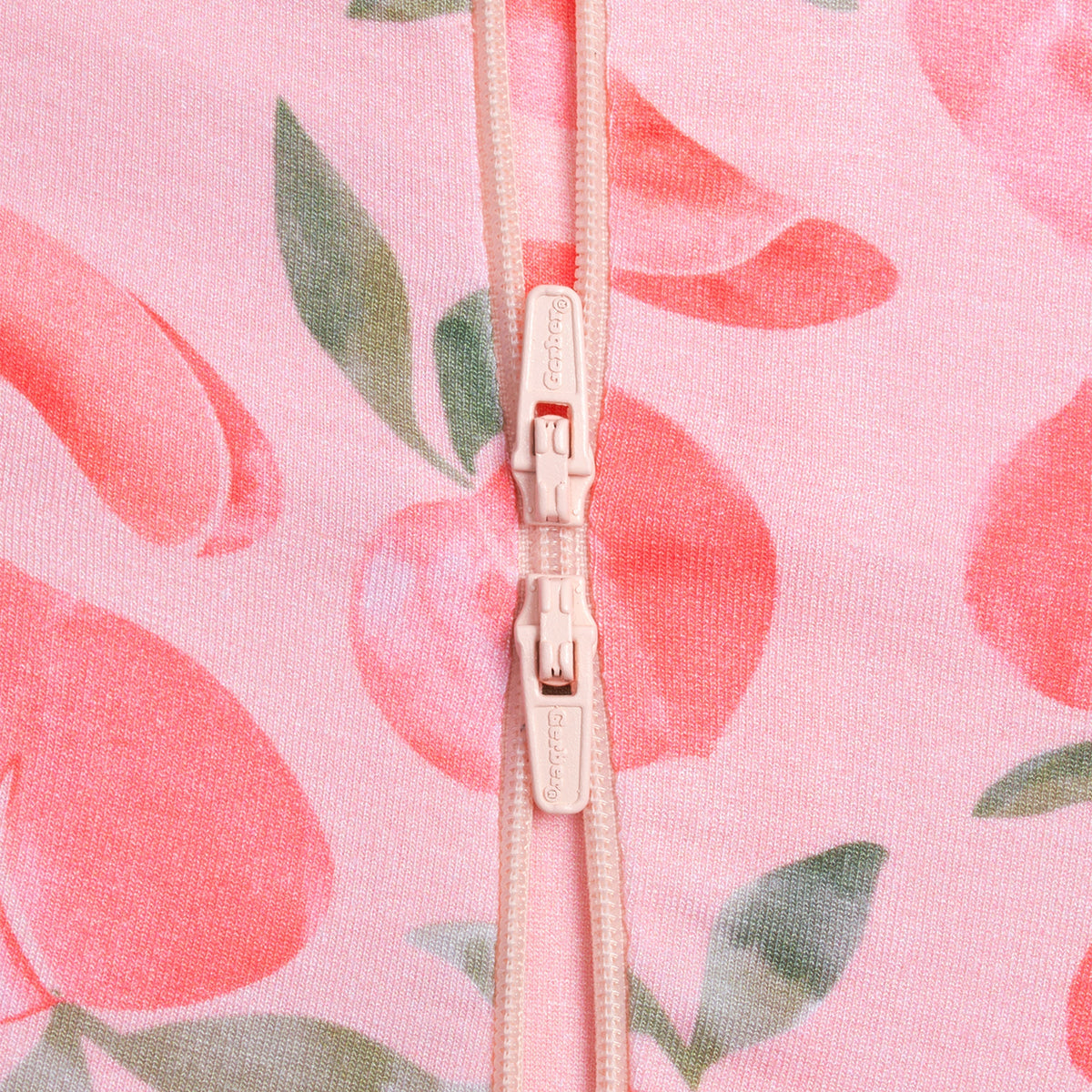 Baby & Toddler Girls Just Peachy Buttery Soft Viscose Made from Eucalyptus Snug Fit Footed Pajamas, close-up detail 3