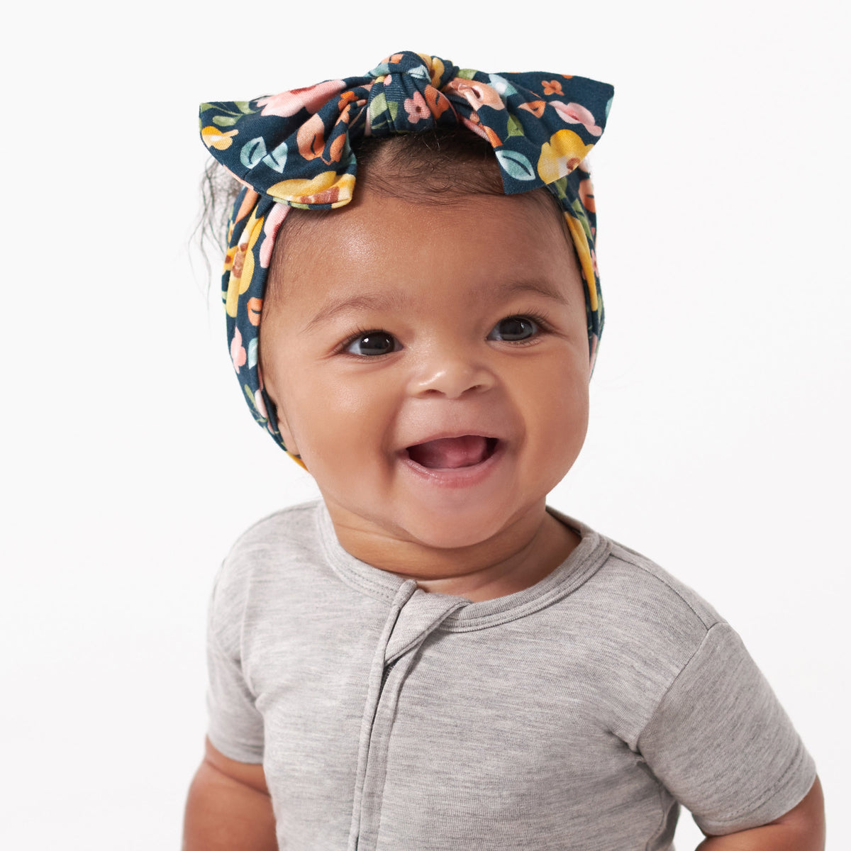 Girls Midnight Floral Buttery Soft Viscose Made from Eucalyptus Headband, lifestyle photo 1
