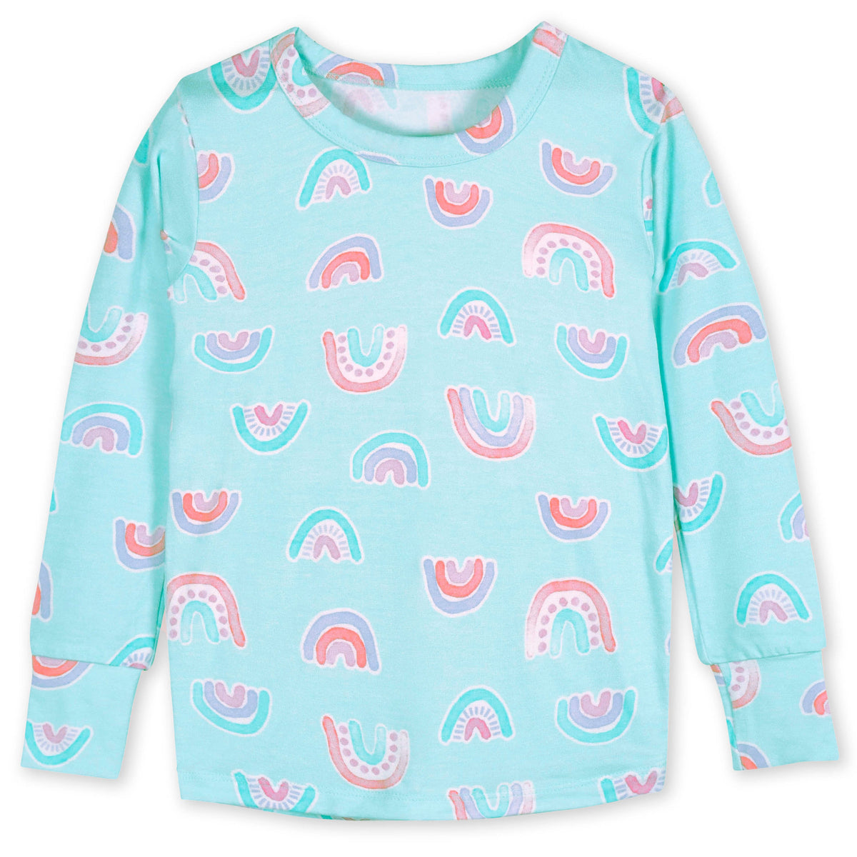 2-Piece Infant & Toddler Rainbow Sky Buttery Soft Viscose Made from Eucalyptus Snug Fit Pajamas, additional view 1