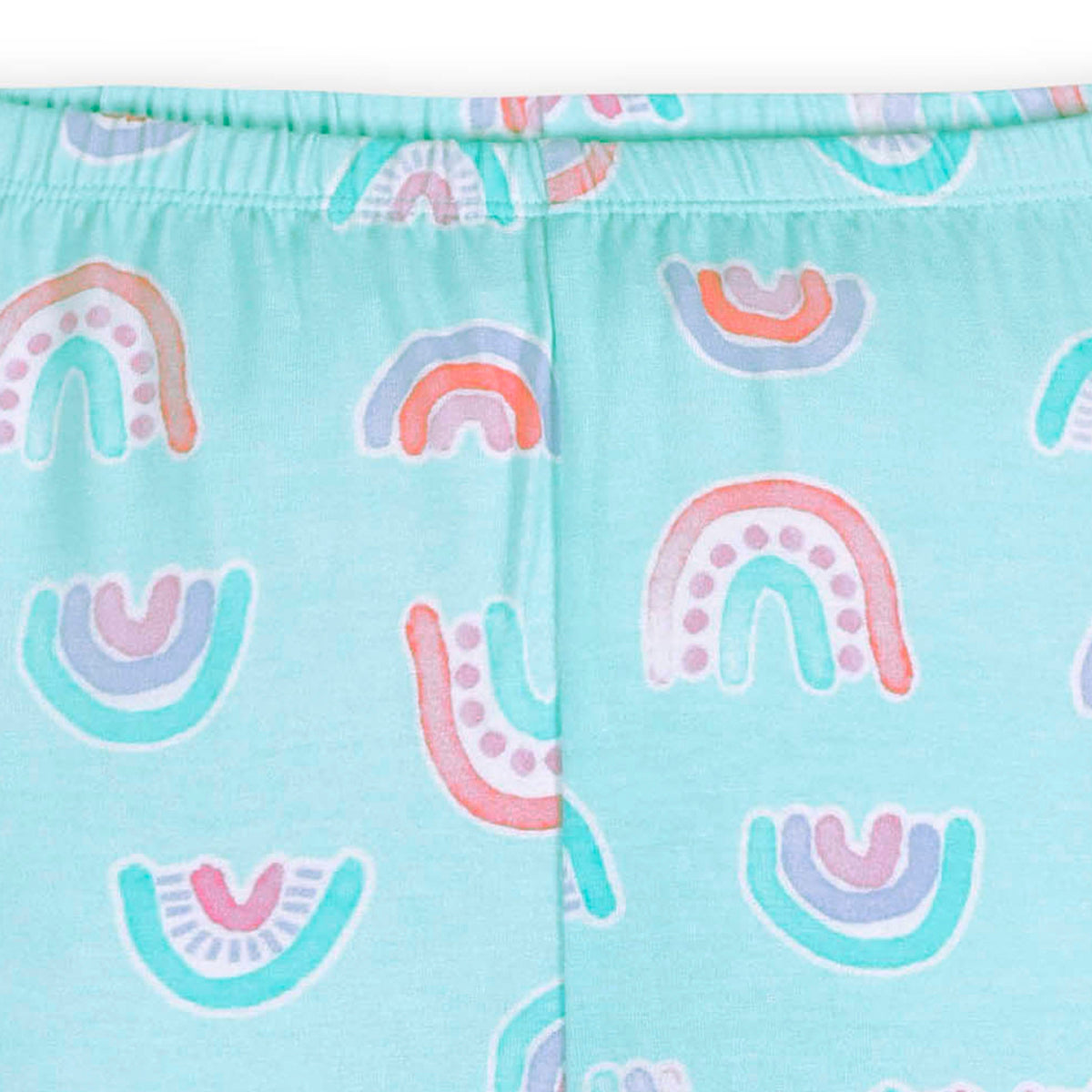 2-Piece Infant & Toddler Rainbow Sky Buttery Soft Viscose Made from Eucalyptus Snug Fit Pajamas, close-up detail 2