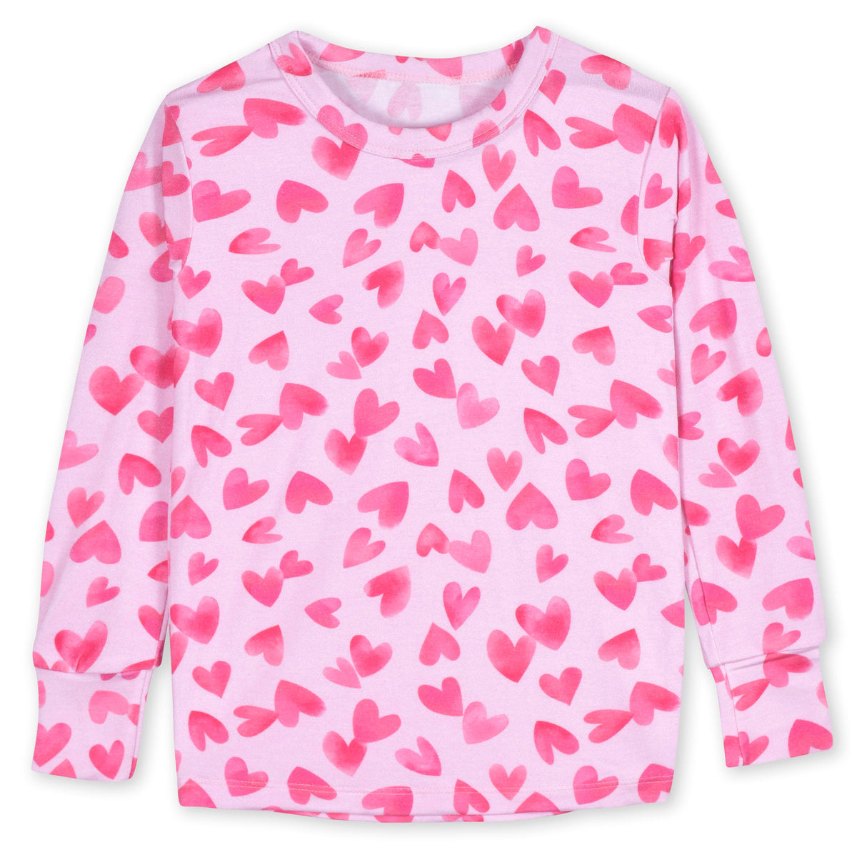 2-Piece Infant & Toddler Girls Heartfelt Buttery Soft Viscose Made from Eucalyptus Snug Fit Pajamas, additional view 1