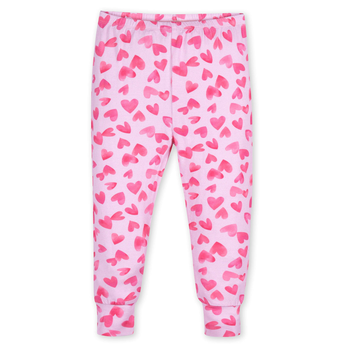 2-Piece Infant & Toddler Girls Heartfelt Buttery Soft Viscose Made from Eucalyptus Snug Fit Pajamas, additional view 2