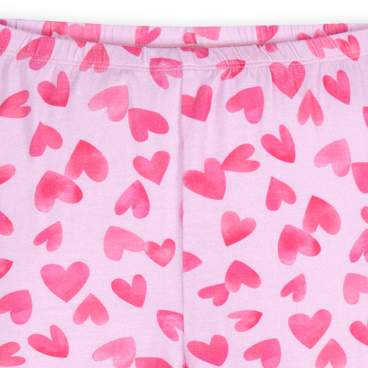 2-Piece Infant & Toddler Girls Heartfelt Buttery Soft Viscose Made from Eucalyptus Snug Fit Pajamas, close-up detail 2