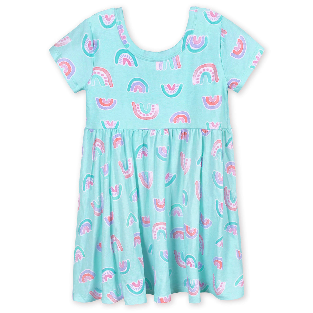 Infant & Toddler Girls Rainbow Sky Buttery Soft Viscose Made from Eucalyptus Twirl Dress, view 2