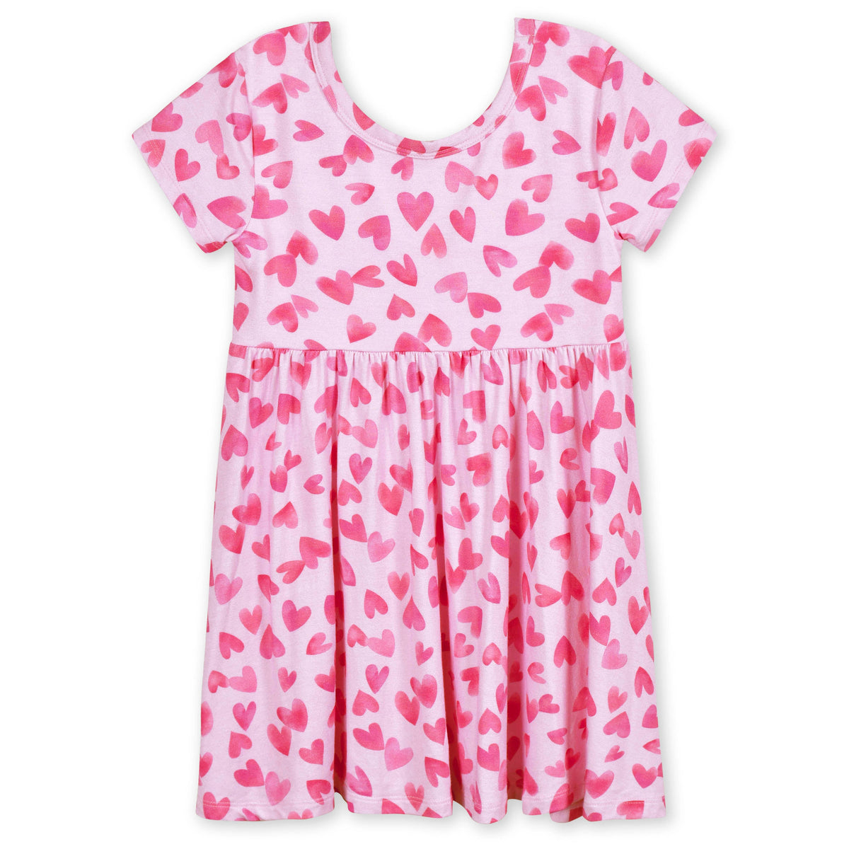 Infant & Toddler Girls Heartfelt Buttery Soft Viscose Made from Eucalyptus Twirl Dress, view 2