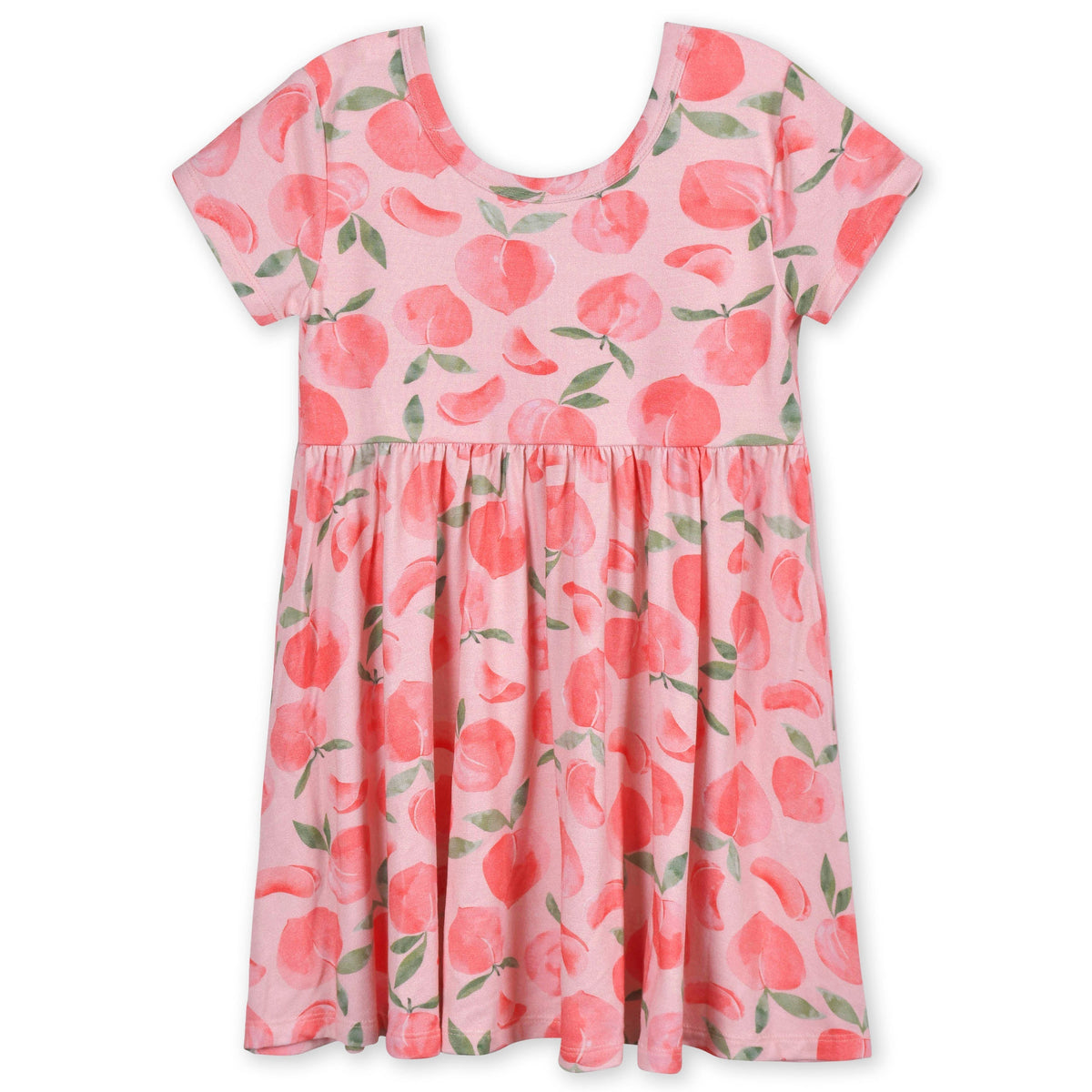 Infant & Toddler Girls Just Peachy Buttery Soft Viscose Made from Eucalyptus Twirl Dress, view 2