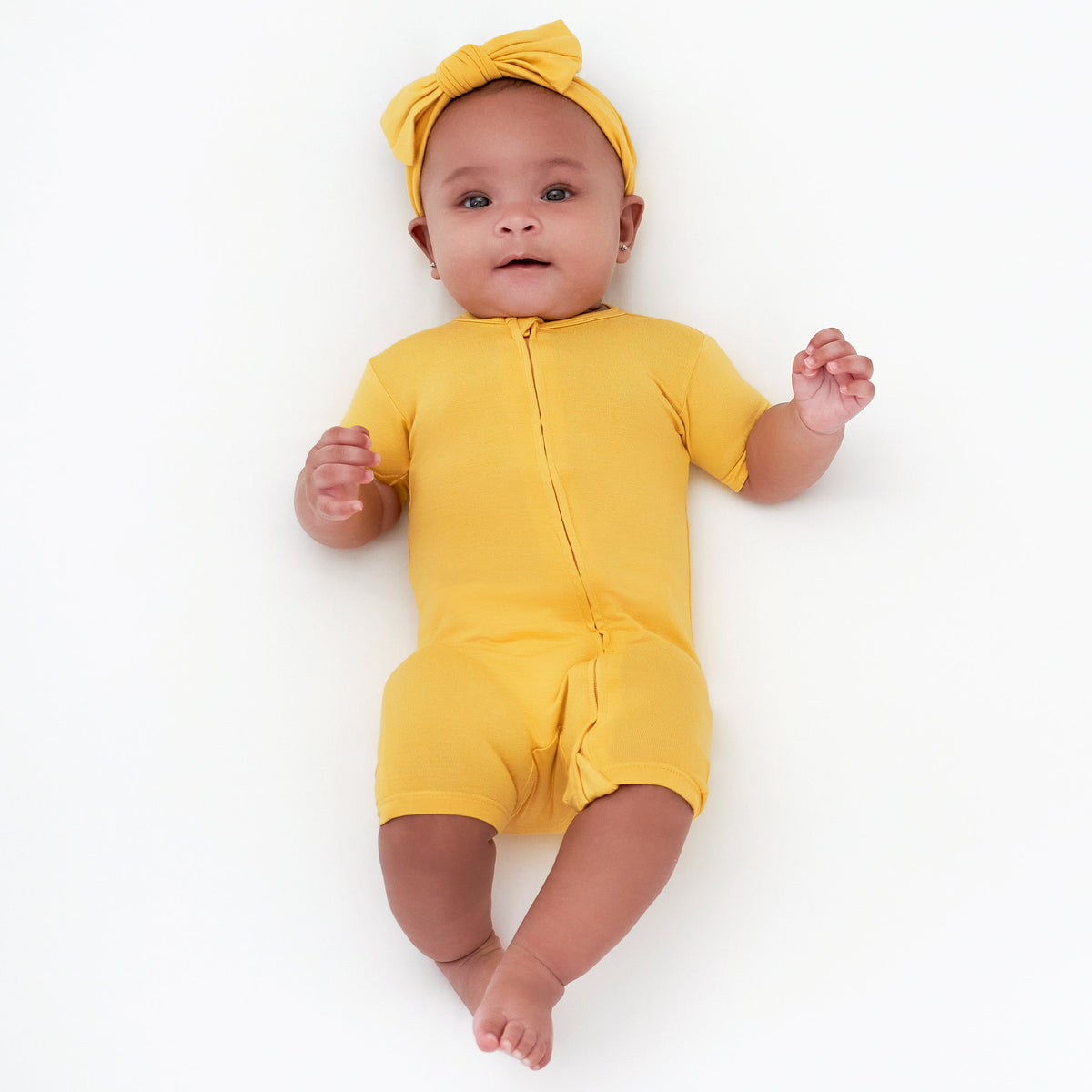 Baby Honey Buttery Soft Viscose Made from Eucalyptus Snug Fit Romper, view 3