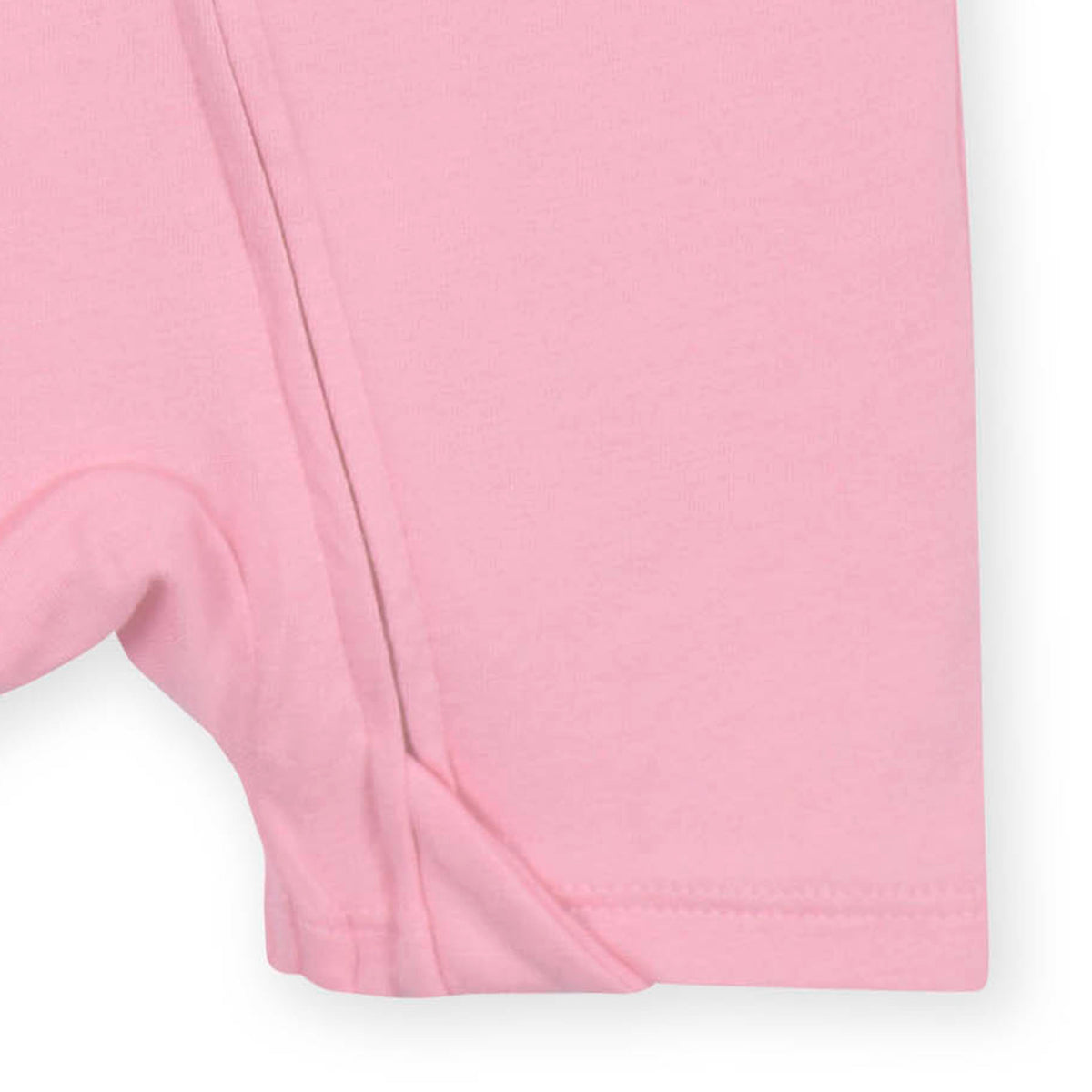 Baby Pink Lemonade Buttery Soft Viscose Made from Eucalyptus Snug Fit Romper, close-up detail 2