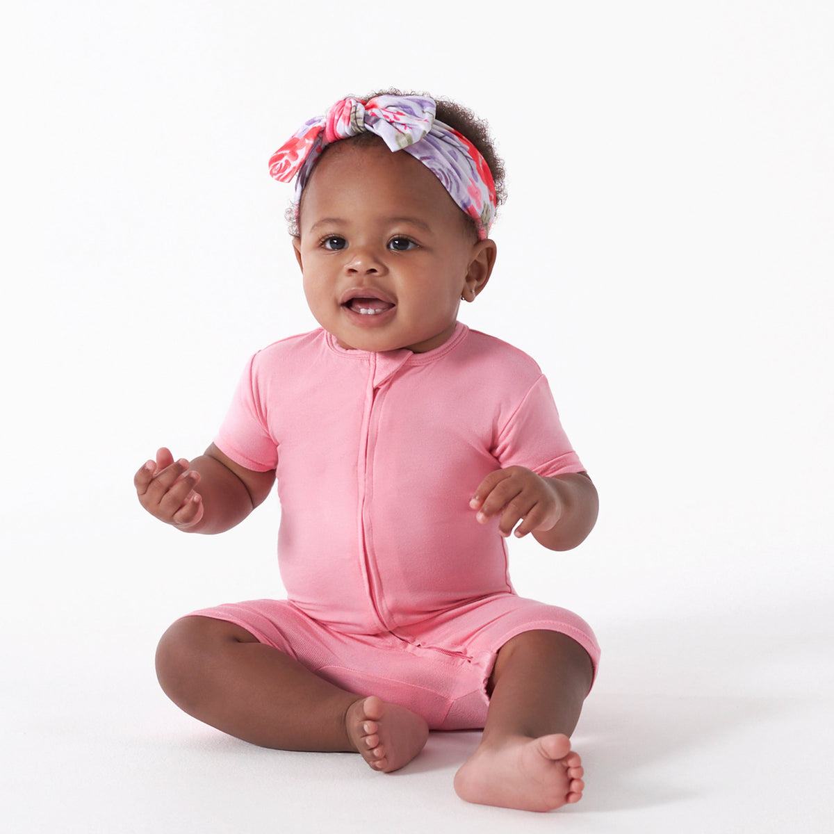 Girls Lilac Garden Buttery Soft Viscose Made from Eucalyptus Headband, lifestyle photo 1, view 3