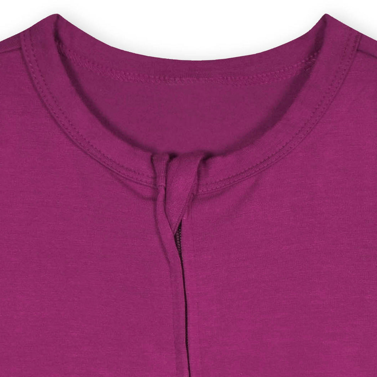Baby Raspberry Buttery Soft Viscose Made from Eucalyptus Snug Fit Romper, close-up detail 1