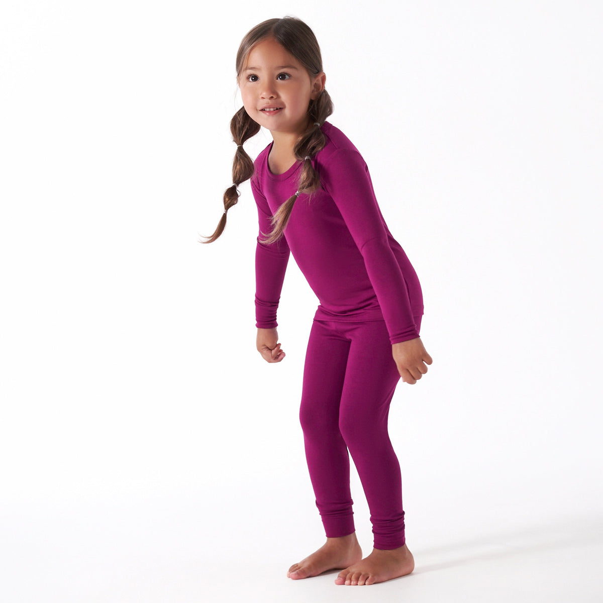 2-Piece Infant & Toddler Raspberry Buttery Soft Viscose Made from Eucalyptus Snug Fit Pajamas, lifestyle photo 2