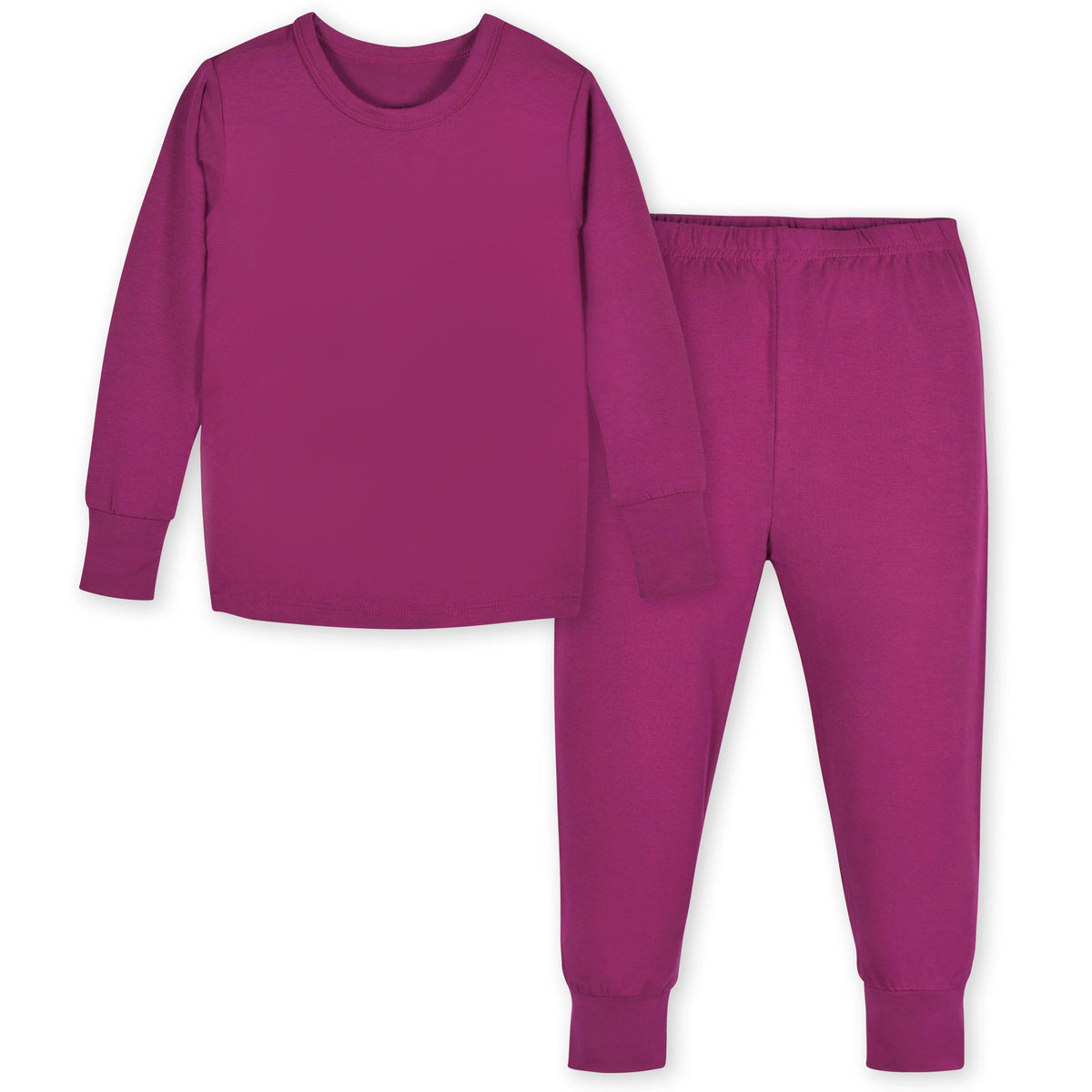 2-Piece Infant & Toddler Raspberry Buttery Soft Viscose Made from Eucalyptus Snug Fit Pajamas, view 2