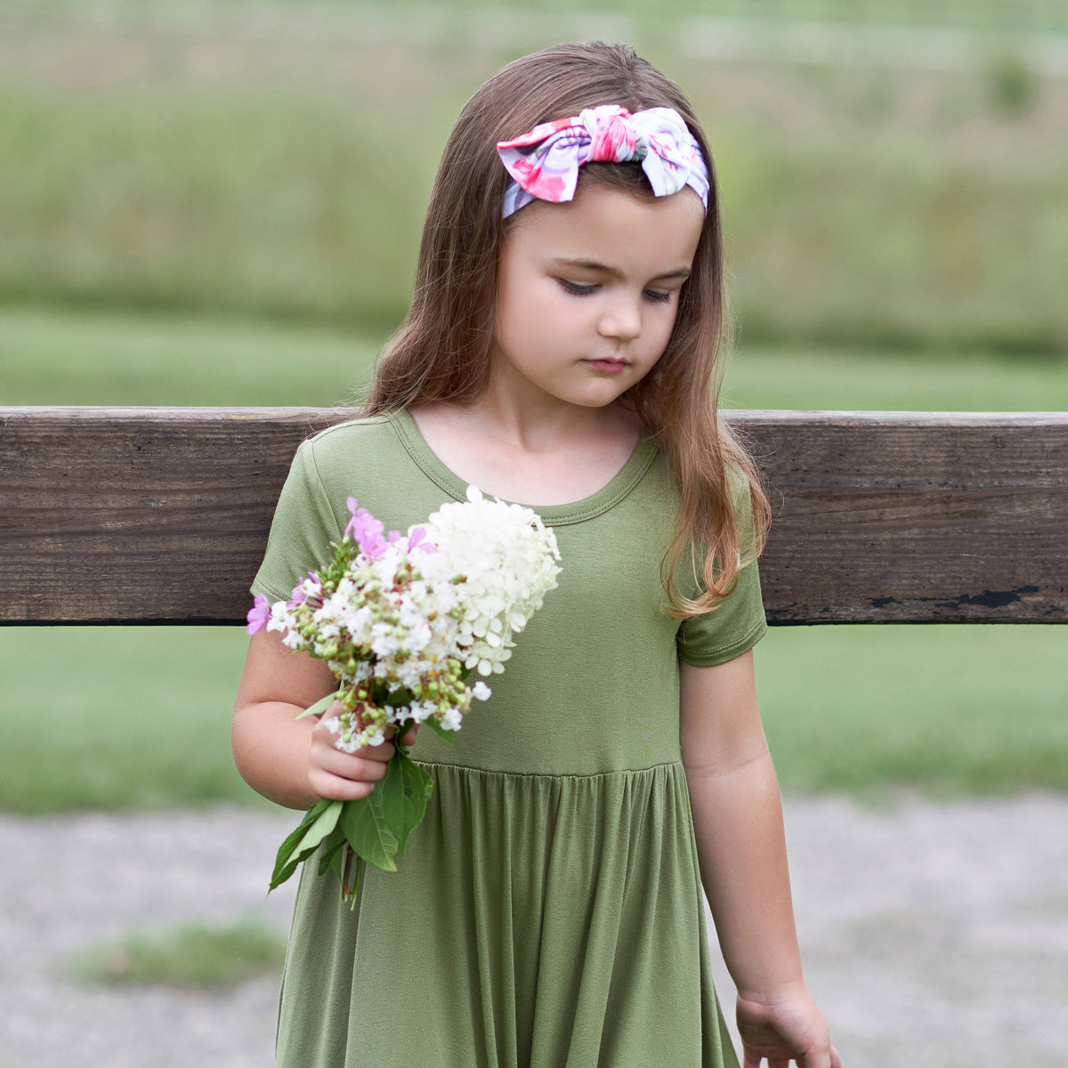 Girls Lilac Garden Buttery Soft Viscose Made from Eucalyptus Headband, lifestyle photo 5