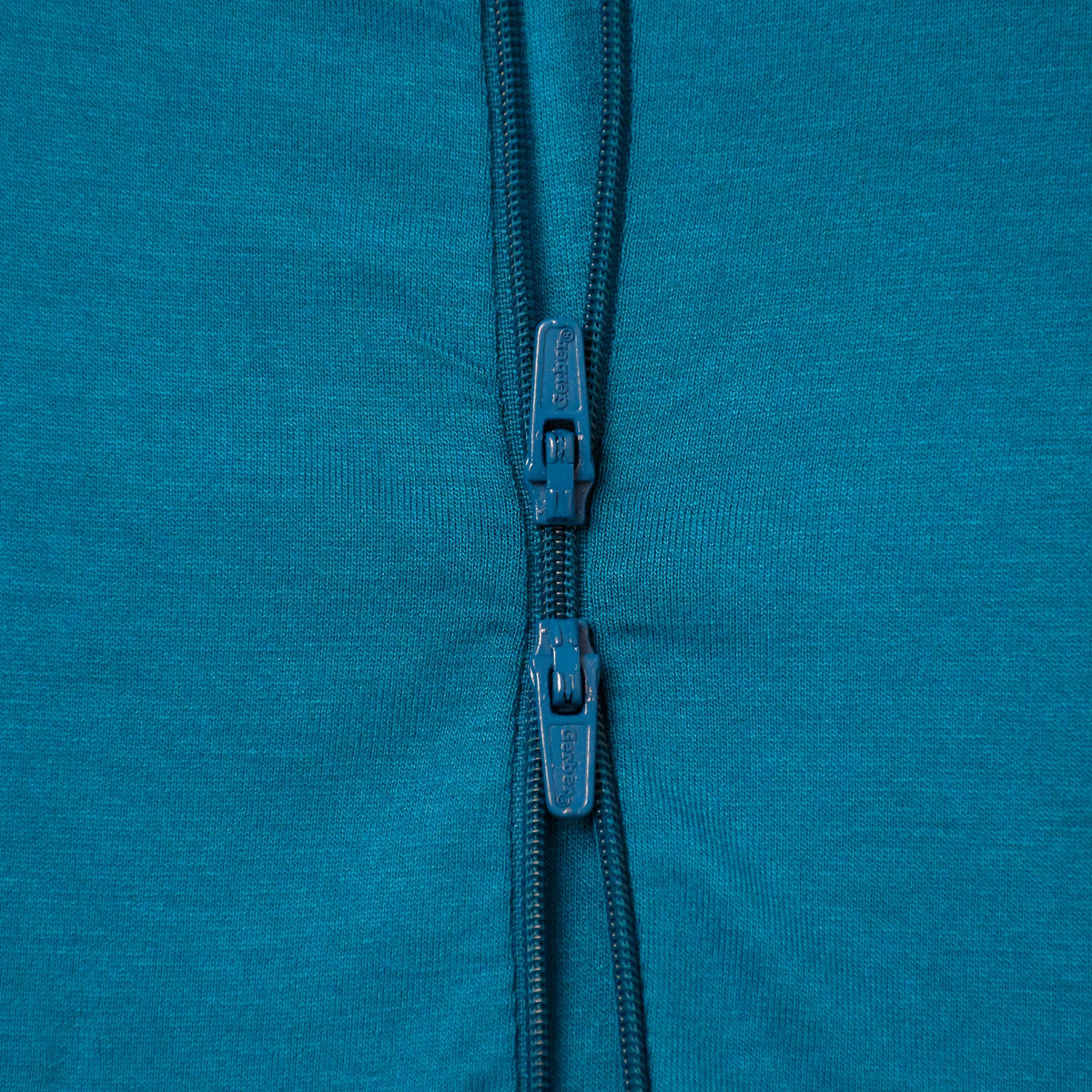Baby & Toddler Ocean Teal Buttery Soft Viscose Made from Eucalyptus Snug Fit Footed Pajamas, close-up detail 3
