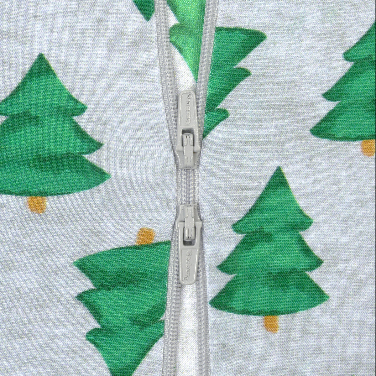 Baby Spruce Buttery Soft Viscose Made from Eucalyptus Snug Fit Footed Holiday Pajamas, close-up detail 3