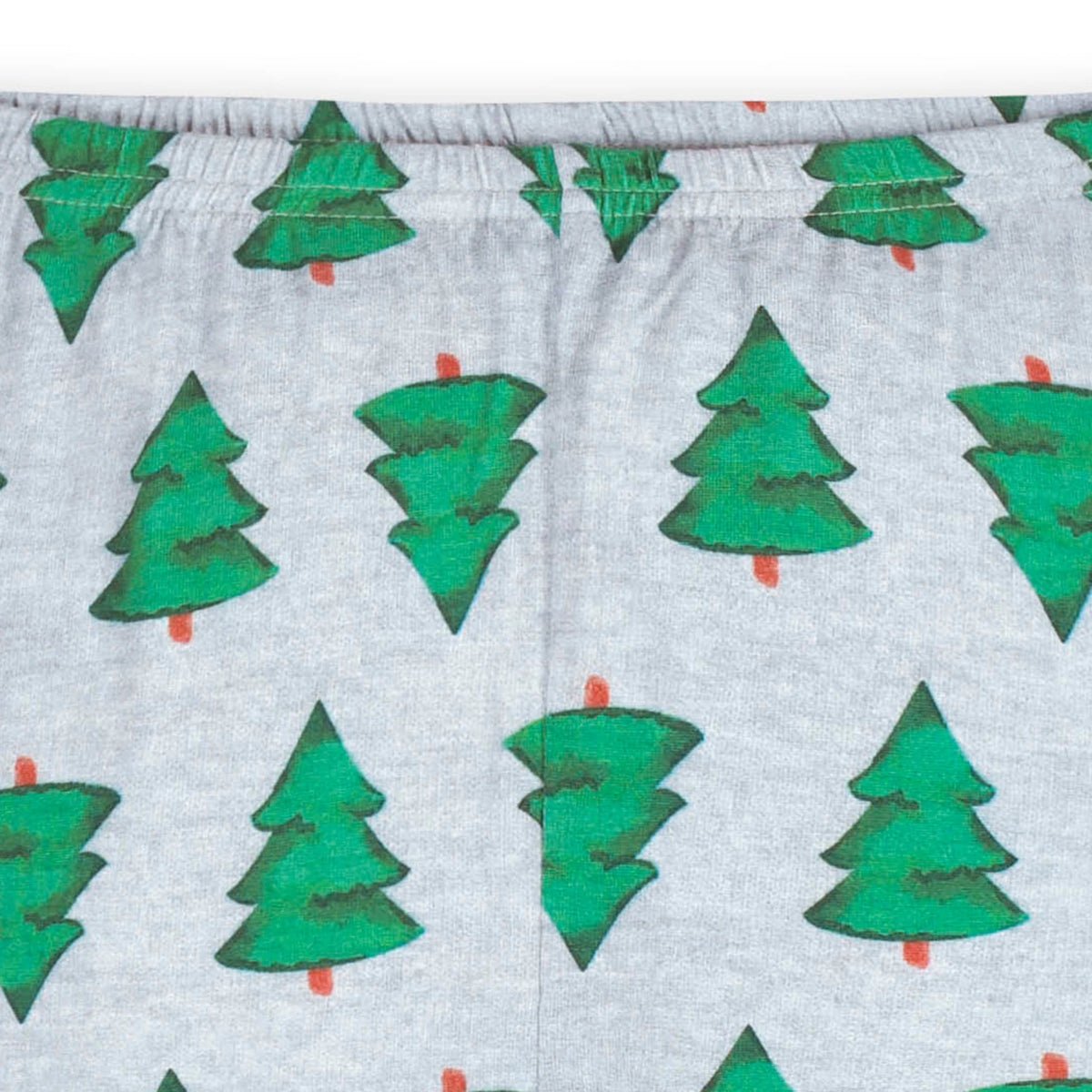 2-Piece Infant & Toddler Spruce Buttery Soft Viscose Made from Eucalyptus Snug Fit Holiday Pajamas, close-up detail 2