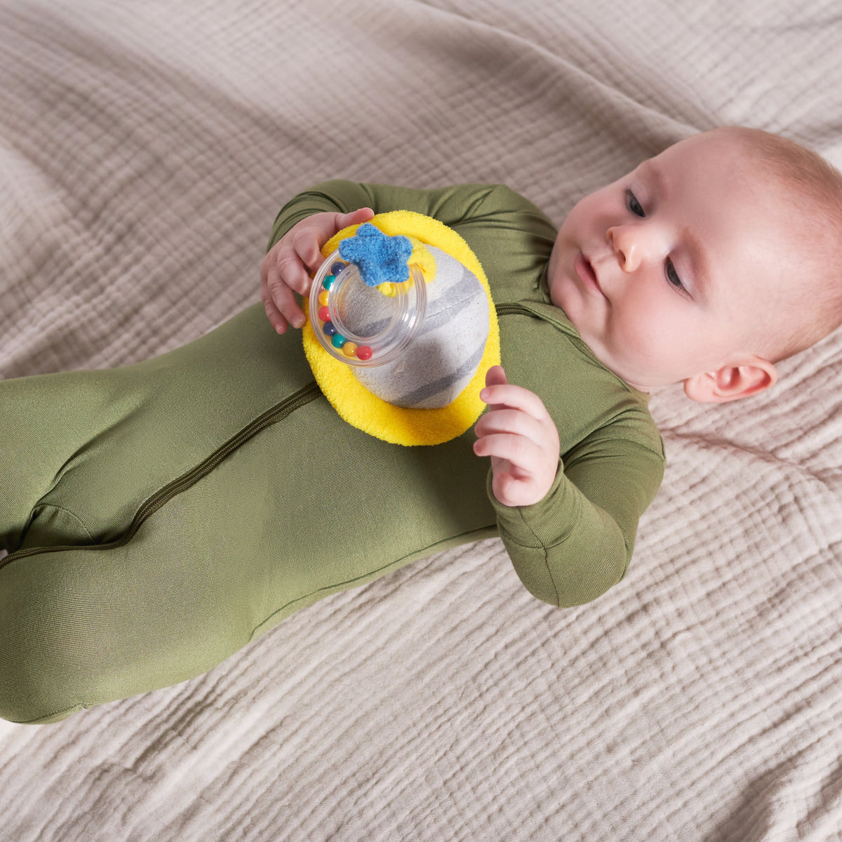2-Piece Baby Space Rattle and Teether Set, lifestyle photo 9