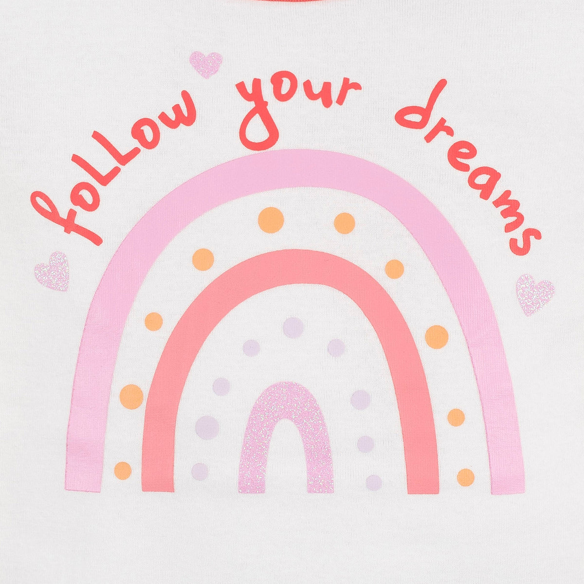 4-Piece Infant & Toddler Girls Rainbow Dreams Tees, Skorts & Pants Set, close-up detail 1