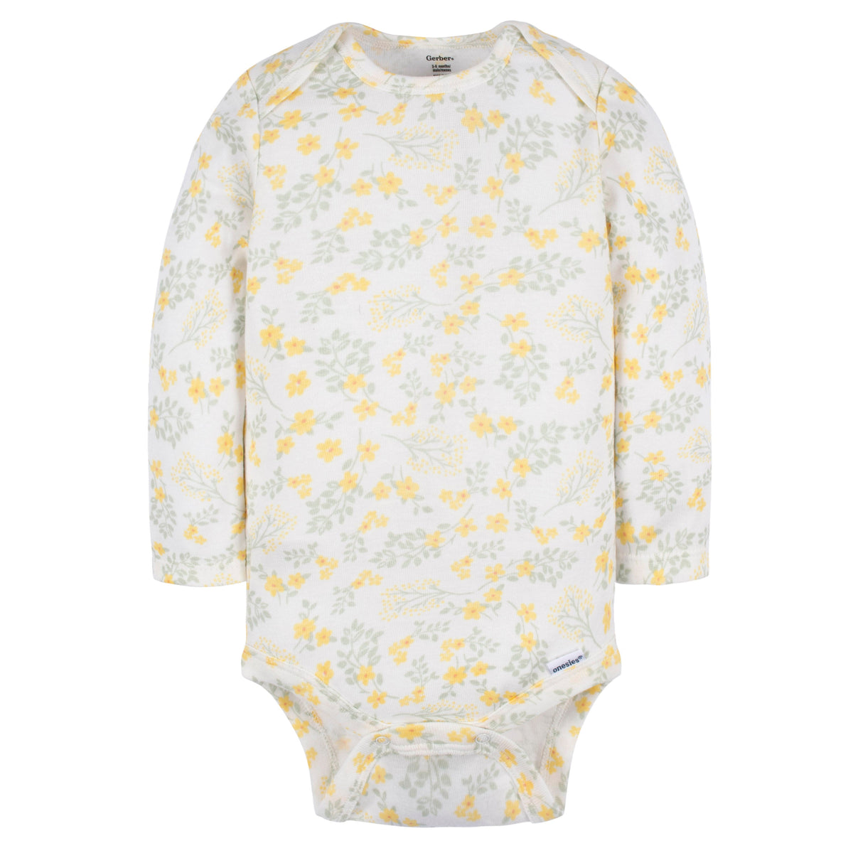 2-Piece Baby Girls Green Floral Jumper & Bodysuit Set, additional view 1