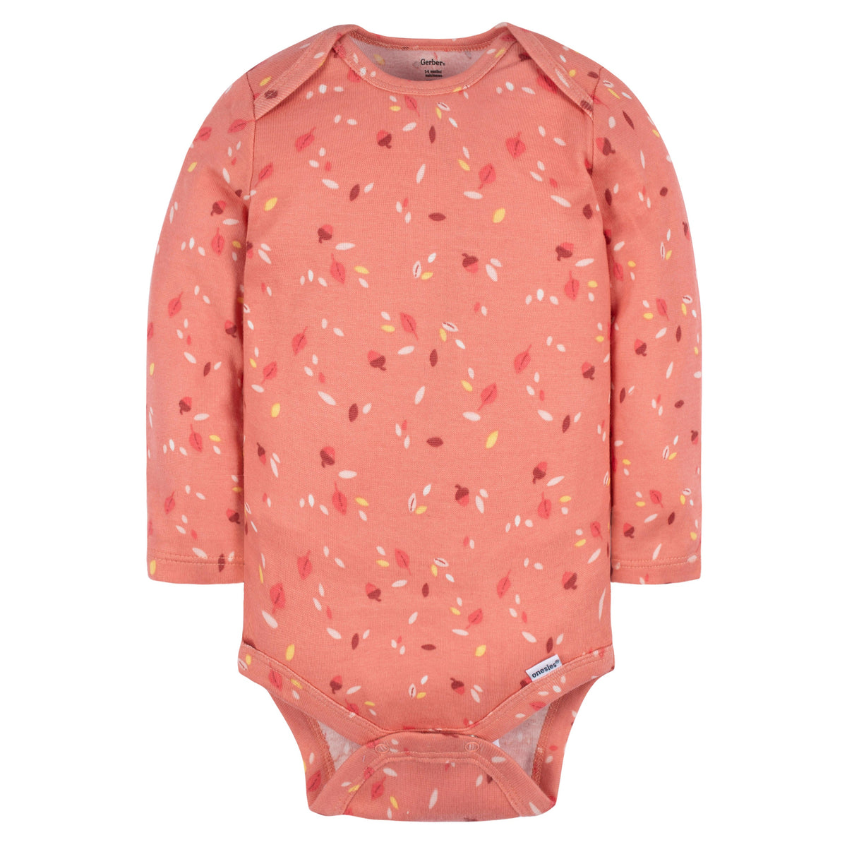 2-Piece Baby Girls Orange Leaves Jumper & Bodysuit Set, additional view 1
