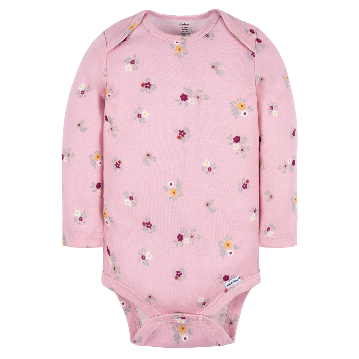 2-Piece Baby Girls Purple Floral Jumper & Bodysuit Set, additional view 1