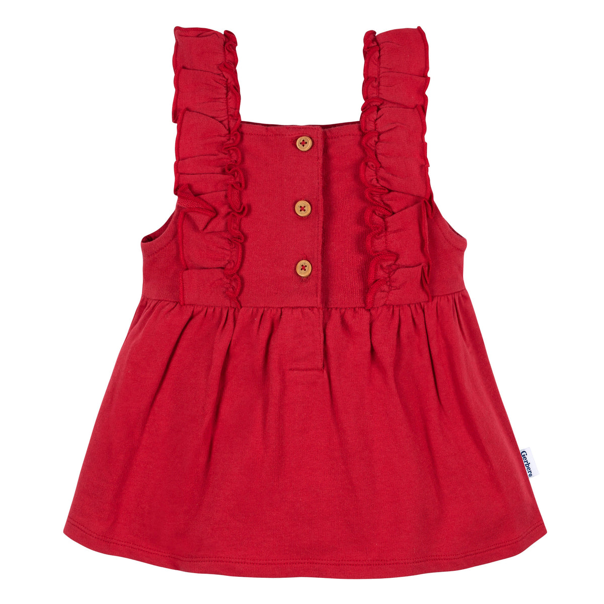 2-Piece Baby Girls Red Holly Berries Jumper & Bodysuit Set, additional view 2