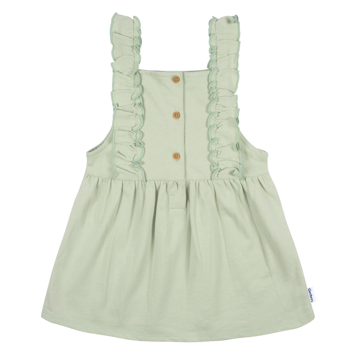 2-Piece Infant & Toddler Girls Green Floral Jumper & Top Set, additional view 2