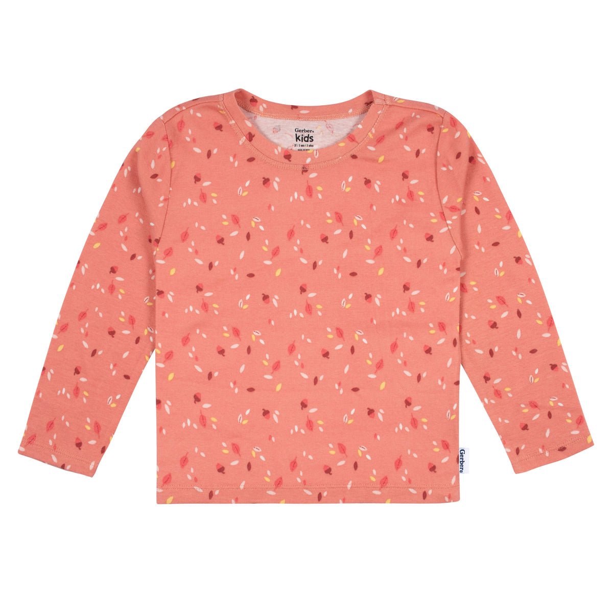2-Piece Infant & Toddler Girls Orange Leaves Jumper & Top Set, additional view 1