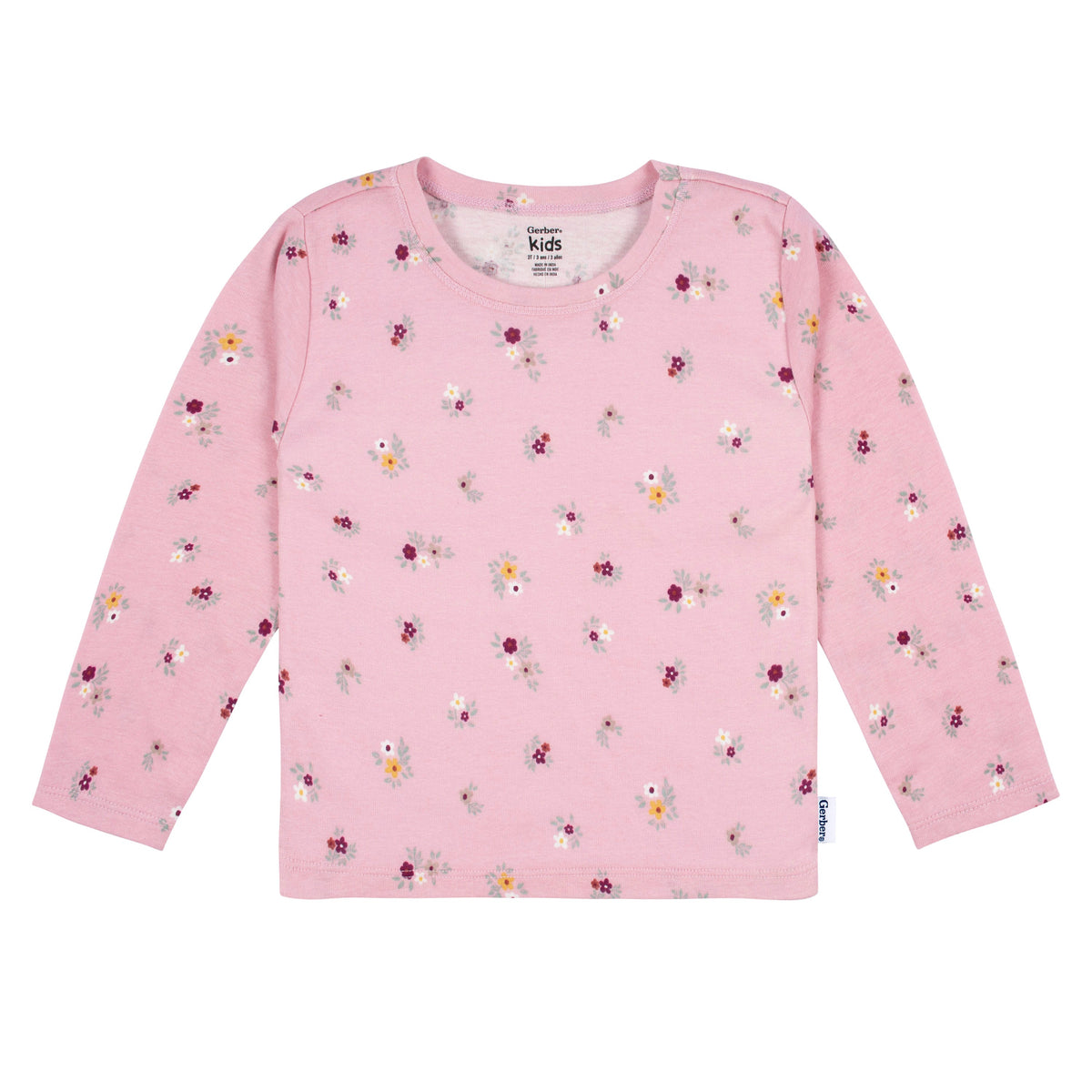 2-Piece Infant & Toddler Girls Purple Floral Jumper & Top Set, additional view 1