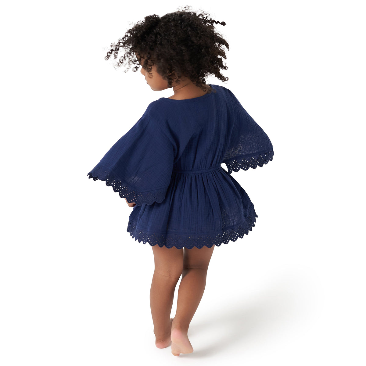 Baby & Toddler Girls Navy Woven Kaftan Coverup, lifestyle photo 2