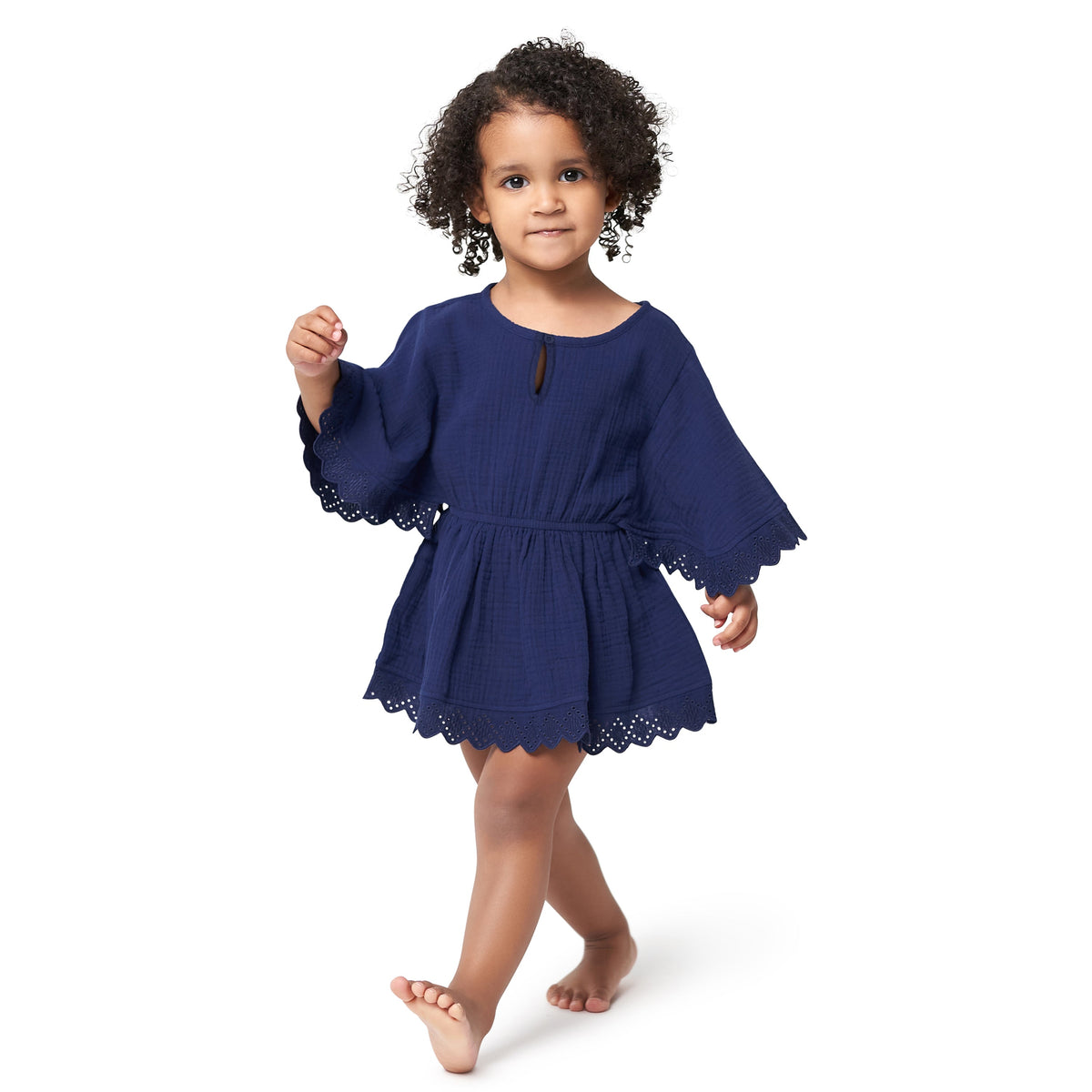 Baby & Toddler Girls Navy Woven Kaftan Coverup, lifestyle photo 3