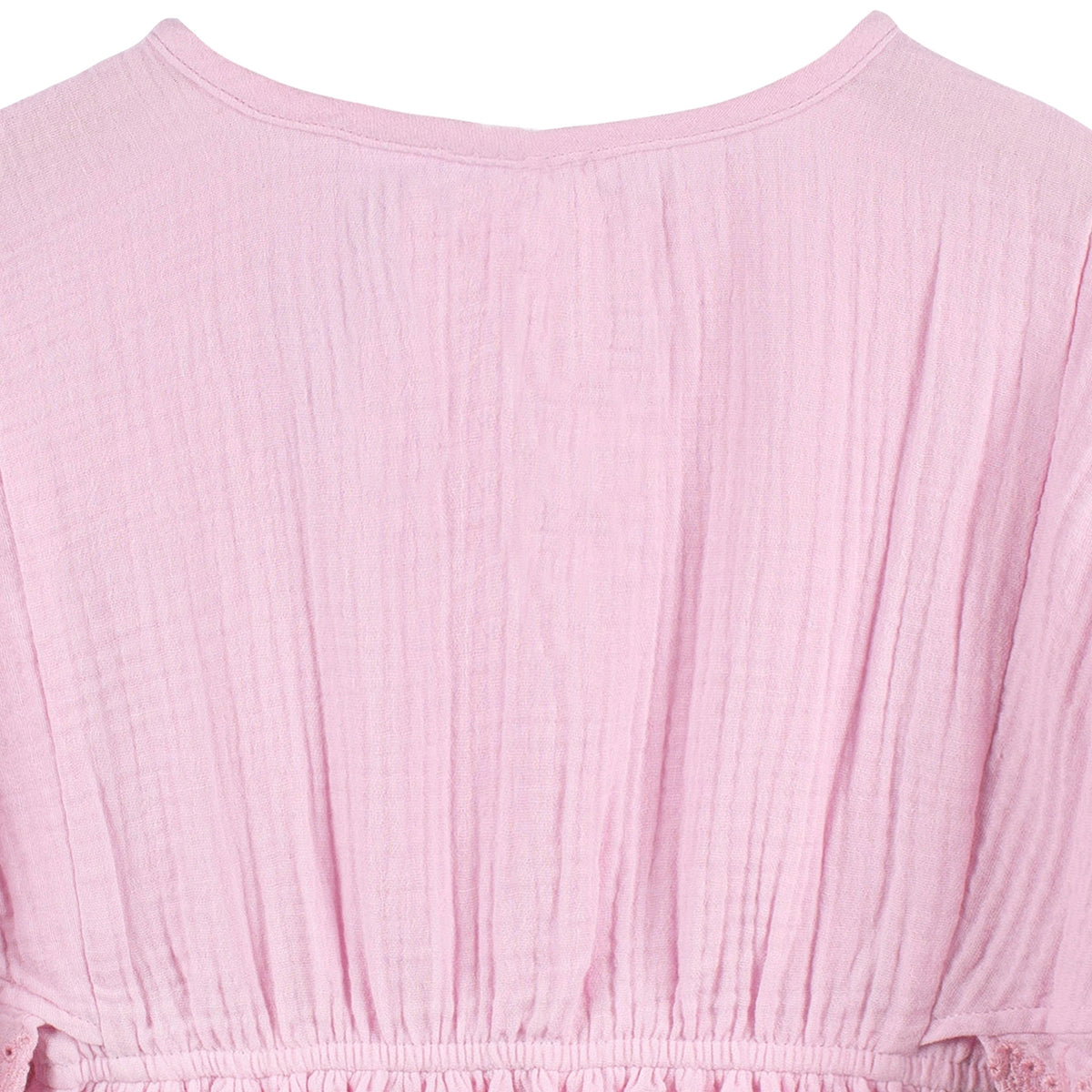 Baby & Toddler Girls Light Pink Woven Kaftan Coverup, close-up detail 3