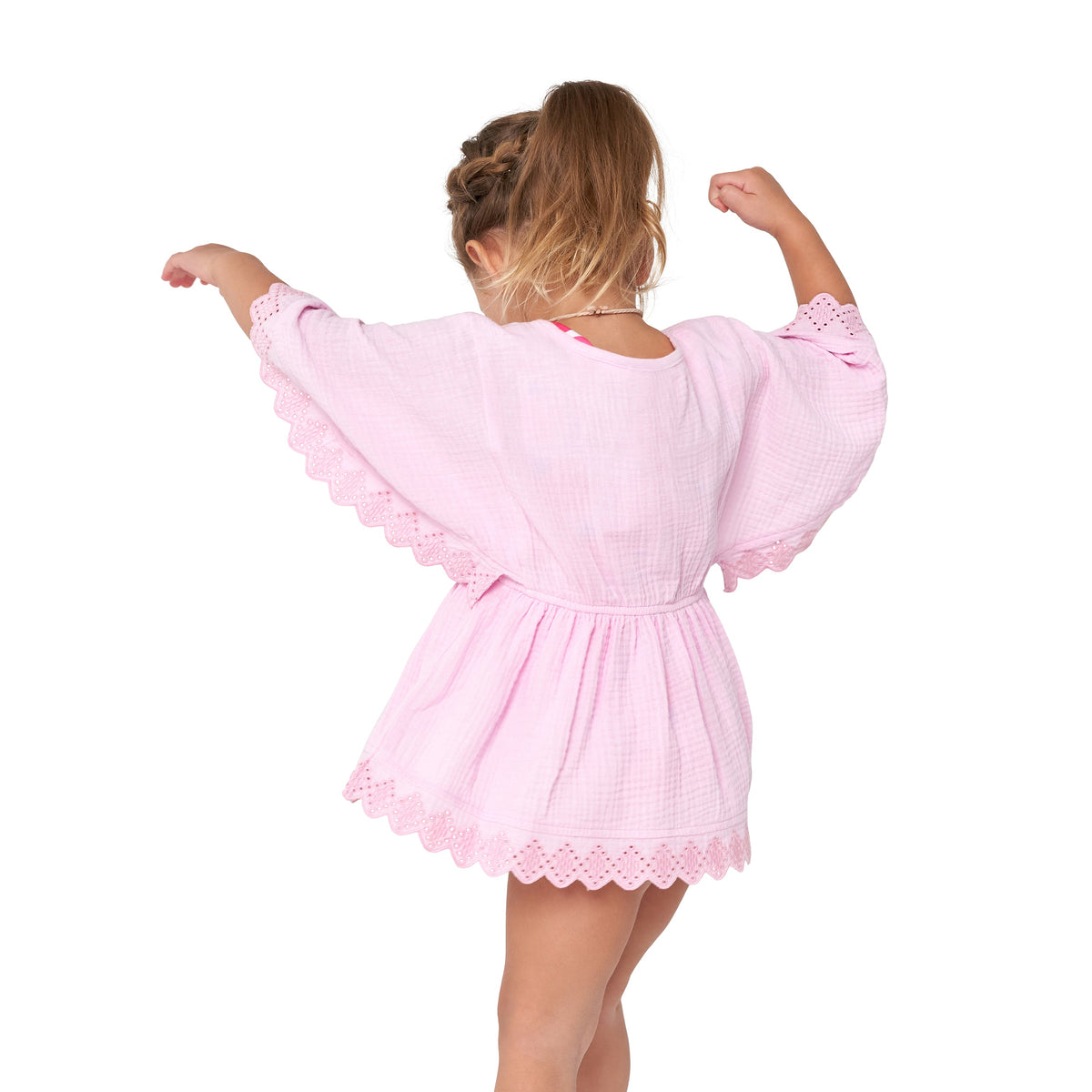 Baby & Toddler Girls Light Pink Woven Kaftan Coverup, lifestyle photo 2