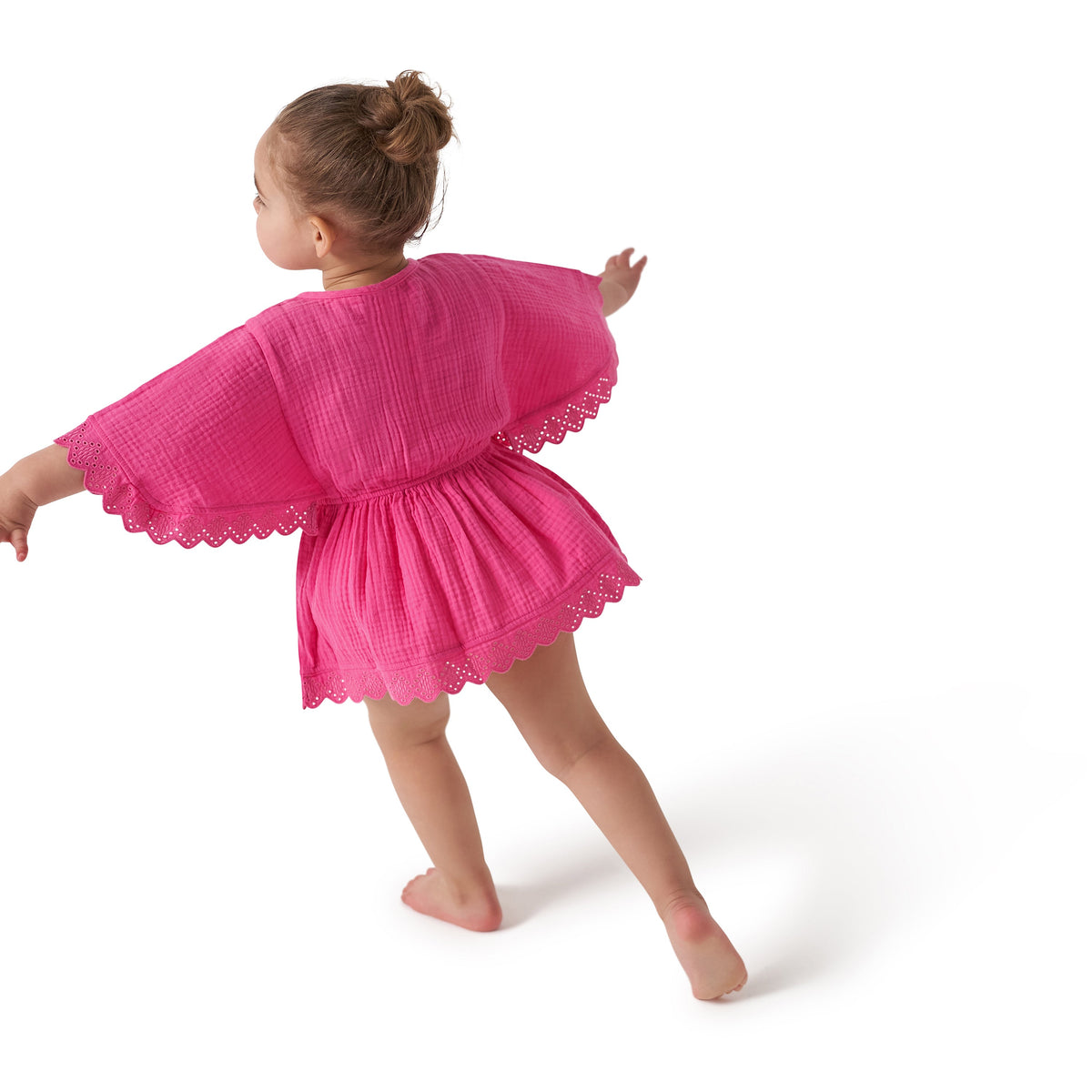Baby & Toddler Girls Pink Woven Kaftan Coverup, lifestyle photo 2