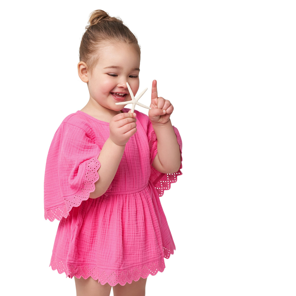 Baby & Toddler Girls Pink Woven Kaftan Coverup, lifestyle photo 3