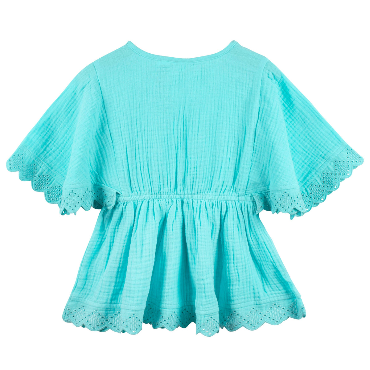 Baby & Toddler Girls Aqua Woven Kaftan Coverup, additional view 1