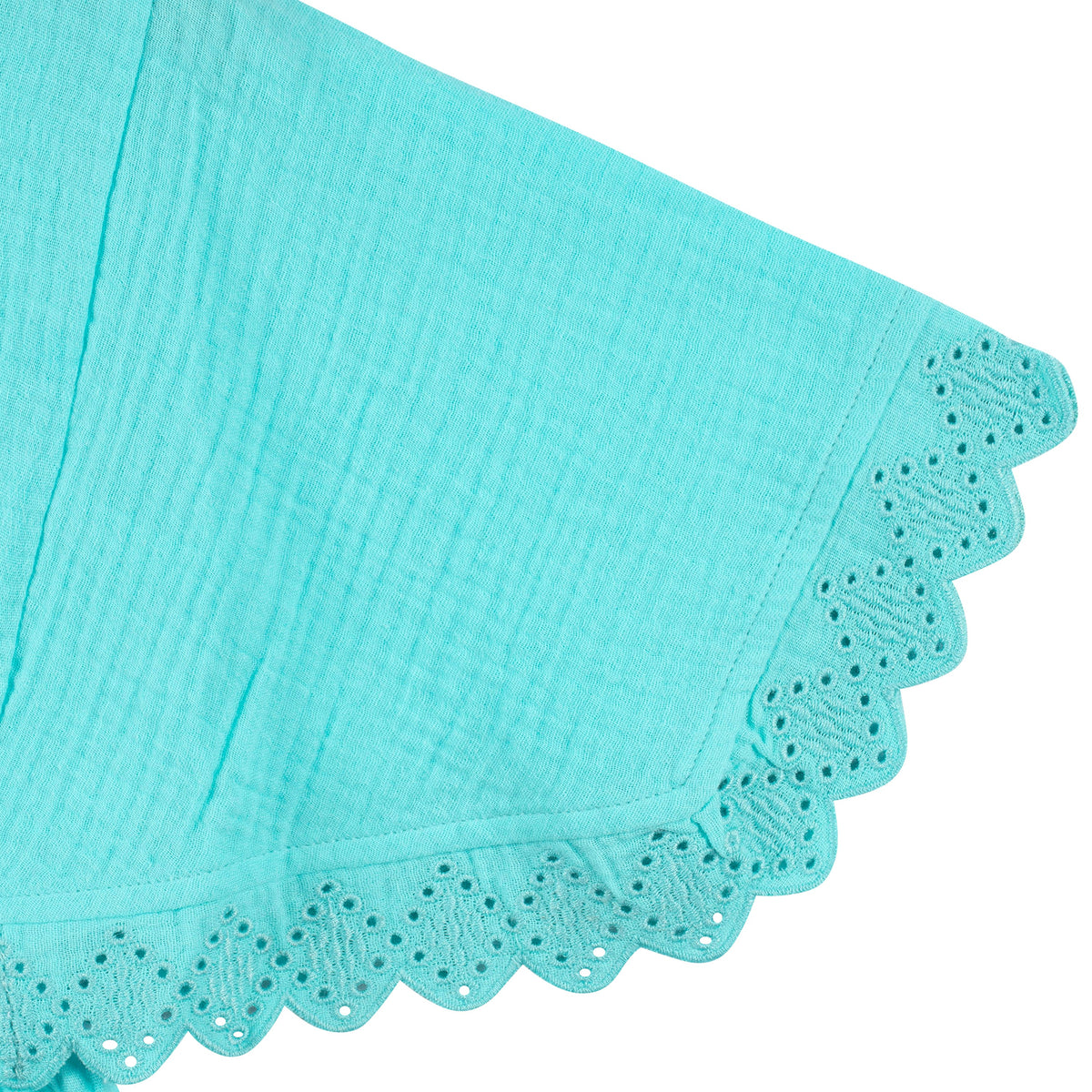 Baby & Toddler Girls Aqua Woven Kaftan Coverup, close-up detail 2
