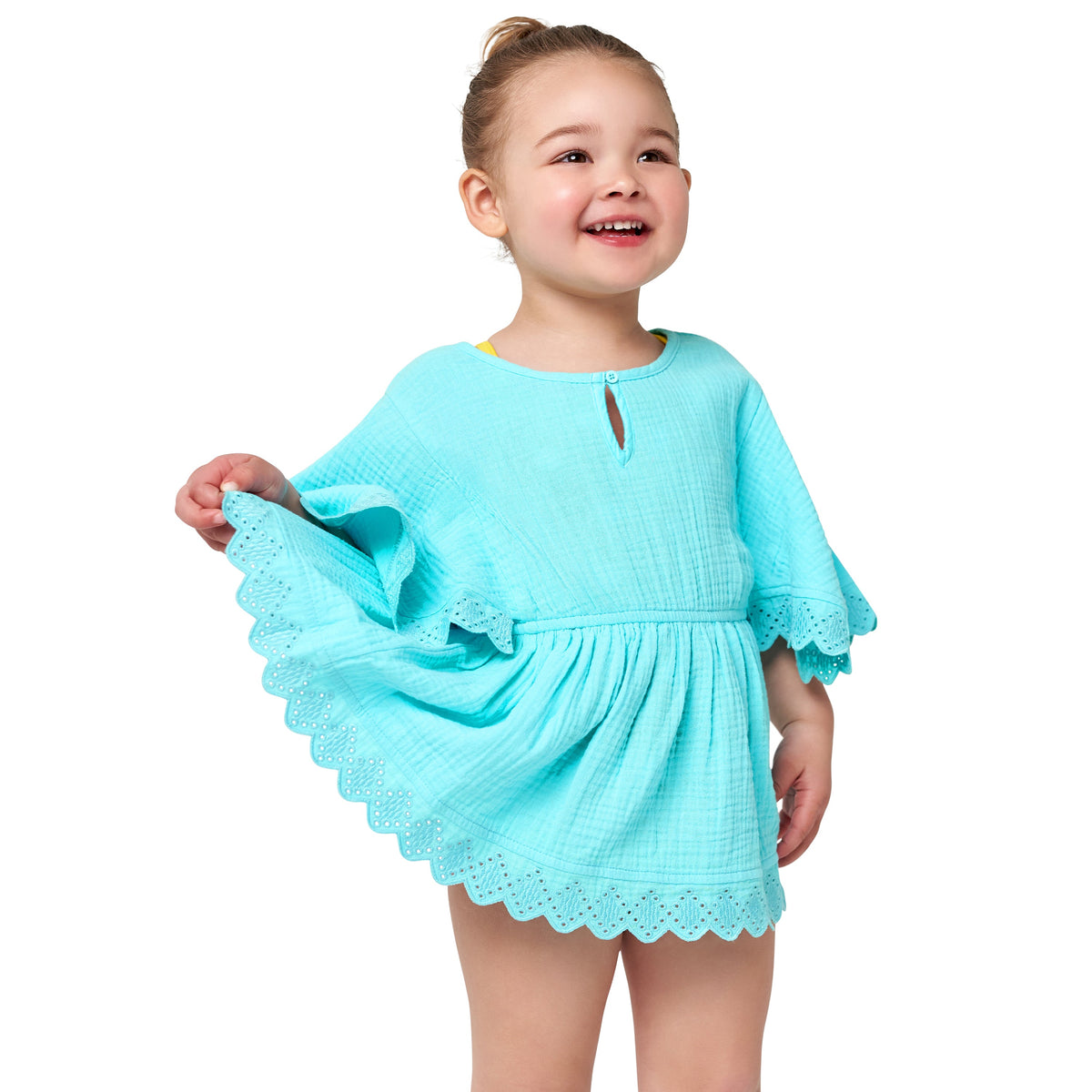 Baby & Toddler Girls Aqua Woven Kaftan Coverup, lifestyle photo 1