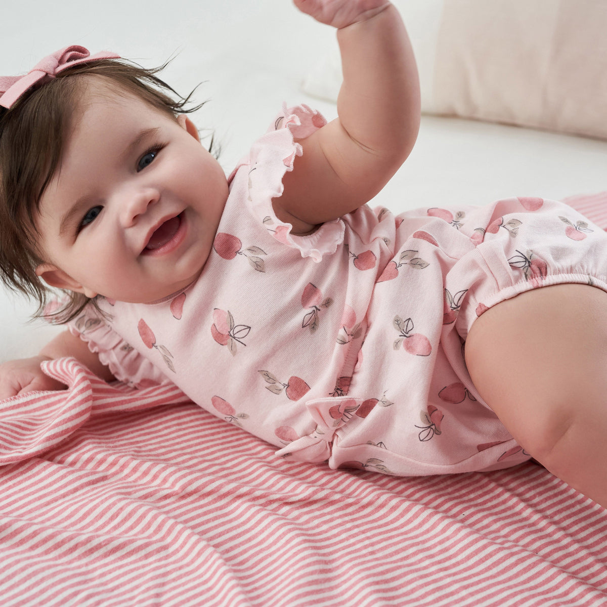 Baby Girls Appley Sweet Romper, lifestyle photo 1