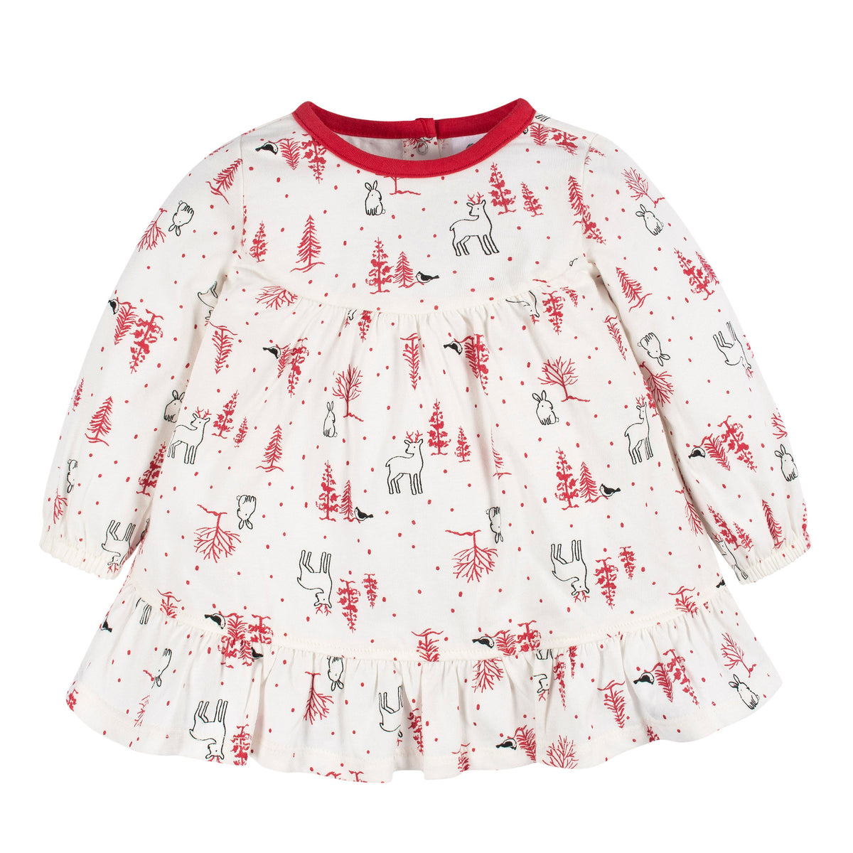 2-Piece Baby & Toddler Girls Winter Scene Dress & Legging Set, additional view 1