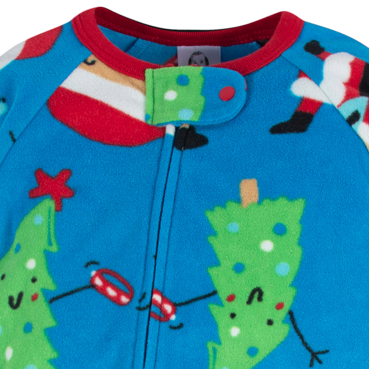 Baby & Toddler Boys Santa Blanket Sleepers, close-up detail 2
